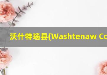 沃什特瑙县(Washtenaw County)